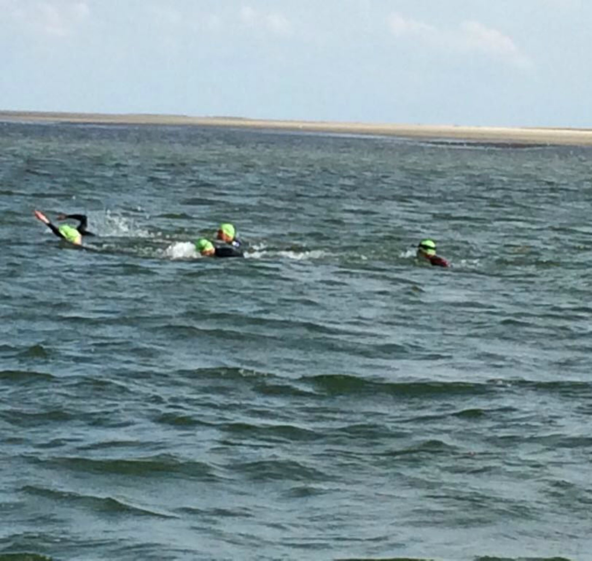 Start der Schwimmstrecke Borkum-Juist